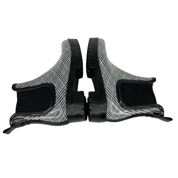 Jeffrey Campbell Cloudy Chelsea Plaid Rain Boots EU 38 US 7 - Picture 3 of 9
